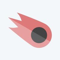 Icon Comet. related to Speed symbol. flat style. design editable vector