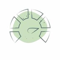 Icon Gauge. related to Speed symbol. Color Spot Style. design editable vector
