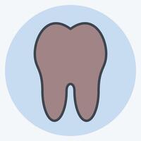 Icon Tooth. related to Healthcare symbol. color mate style. design editable vector