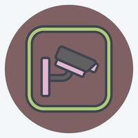 Icon Cctv. related to Public symbol. color mate style. design editable vector