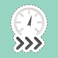 Sticker line cut Rapid. related to Speed symbol. design editable vector