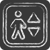 Icon Elevator. related to Public symbol. chalk Style. design editable vector