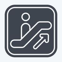 Icon Escalator. related to Public symbol. glyph style. design editable vector