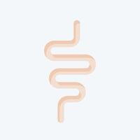 Icon Intestine. related to Healthcare symbol. flat style. design editable vector
