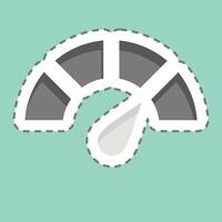 Sticker line cut Indicator. related to Speed symbol. design editable vector