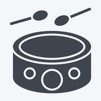 Icon Drumbeat. related to Hobbies symbol. glyph style. design editable vector