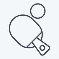 Icon Table Tenis. related to Hobbies symbol. line style. design editable vector