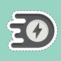 Sticker line cut Boost. related to Speed symbol. design editable vector