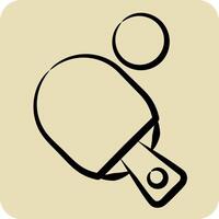 Icon Table Tenis. related to Hobbies symbol. hand drawn style. design editable vector
