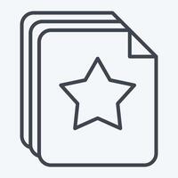 Icon Color Papers. related to Kindergarten symbol. line style. design editable vector