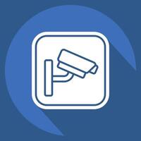Icon Cctv. related to Public symbol. long shadow style. design editable vector