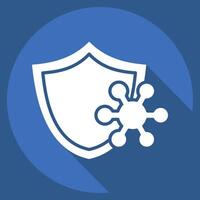 Icon Resistance. related to Healthcare symbol. long shadow style. design editable vector