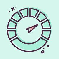 Icon Speedometer. related to Speed symbol. MBE style. design editable vector