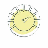 Icon Speedometer. related to Speed symbol. Color Spot Style. design editable vector