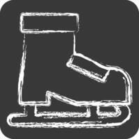 Icon Roller Skates. related to Hobbies symbol. chalk Style. design editable vector