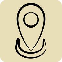 Icon Location. related to Healthcare symbol. hand drawn style. design editable vector