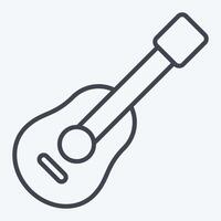 Icon Guitar. related to Hobbies symbol. line style. design editable vector