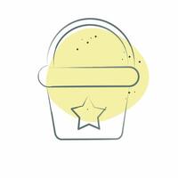 Icon Bucket. related to Kindergarten symbol. Color Spot Style. design editable vector