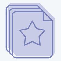 Icon Color Papers. related to Kindergarten symbol. two tone style. design editable vector