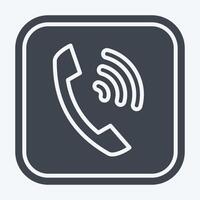 Icon Phone. related to Public symbol. glyph style. design editable vector