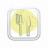 Icon Restaurant. related to Public symbol. Color Spot Style. design editable vector