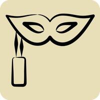 Icon Masquerade. related to Hobbies symbol. hand drawn style. design editable vector