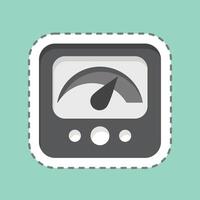 Sticker line cut Measure. related to Speed symbol. design editable vector