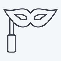 Icon Masquerade. related to Hobbies symbol. line style. design editable vector