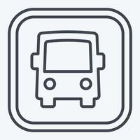 Icon Bus. related to Public symbol. line style. design editable vector