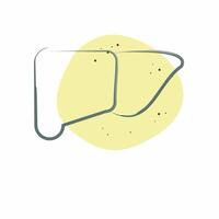 Icon Liver. related to Healthcare symbol. Color Spot Style. design editable vector