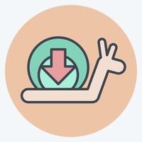 Icon Slow. related to Speed symbol. color mate style. design editable vector