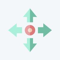 Icon Movement. related to Speed symbol. flat style. design editable vector