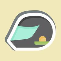 Sticker Helmeticon. related to Hobbies symbol. design editable vector