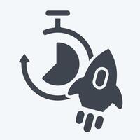Icon Productivity. related to Speed symbol. glyph style. design editable vector