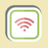 Sticker Wifi. related to Public symbol. design editable vector