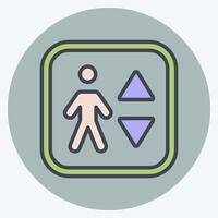 Icon Elevator. related to Public symbol. color mate style. design editable vector