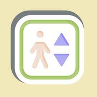 Sticker Elevator. related to Public symbol. design editable vector