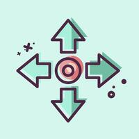 Icon Movement. related to Speed symbol. MBE style. design editable vector