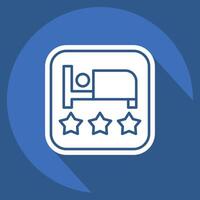 Icon Hotel. related to Public symbol. long shadow style. design editable vector