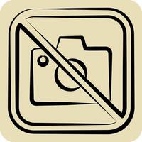 Icon No Photo. related to Public symbol. hand drawn style. design editable vector