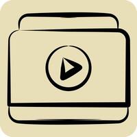 Icon Online . related to Hobbies symbol. hand drawn style. design editable vector