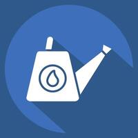 Icon Watering Can. related to Hobbies symbol. long shadow style. design editable vector