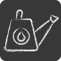 Icon Watering Can. related to Hobbies symbol. chalk Style. design editable vector
