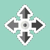 Sticker line cut Movement. related to Speed symbol. design editable vector