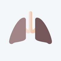 Icon Lung. related to Healthcare symbol. flat style. design editable vector