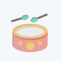 Icon Drumbeat. related to Hobbies symbol. flat style. design editable vector