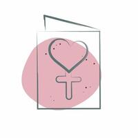 Icon Greeting Card. related to Women symbol. Color Spot Style. design editable vector