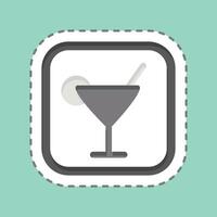 Sticker line cut Bar. related to Public symbol. design editable vector