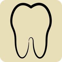 Icon Tooth. related to Healthcare symbol. hand drawn style. design editable vector