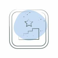 Icon Stairs. related to Public symbol. Color Spot Style. design editable vector
